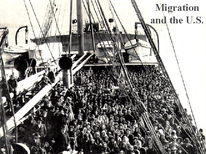 Migration and the U. S. 