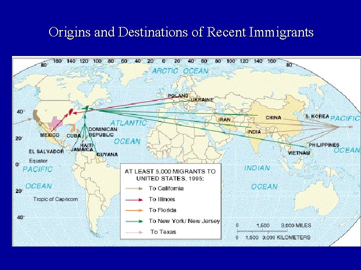 Origins and Destinations of Recent Immigrants 