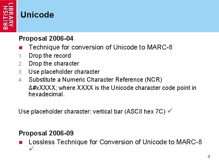 MARC 21 Update UK Cataloguing Indexing Standards Forum