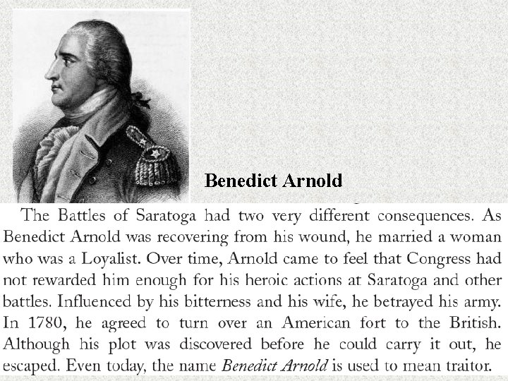 Benedict Arnold Benedict Arnold