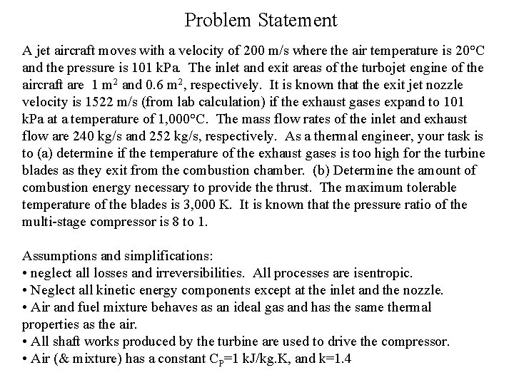 Problem Statement A jet aircraft moves with a velocity of 200 m/s where the