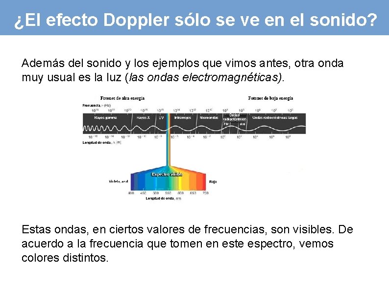 ¿El efecto Doppler sólo se ve en el sonido? Además del sonido y los