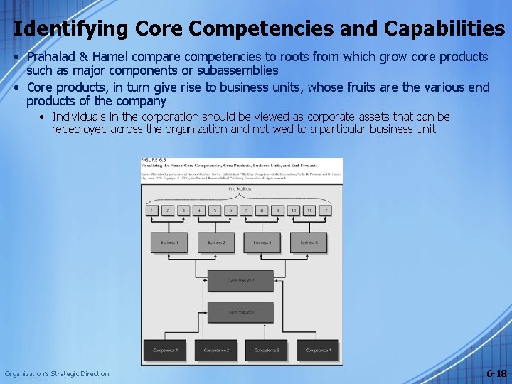 Identifying Core Competencies and Capabilities • Prahalad & Hamel compare competencies to roots from