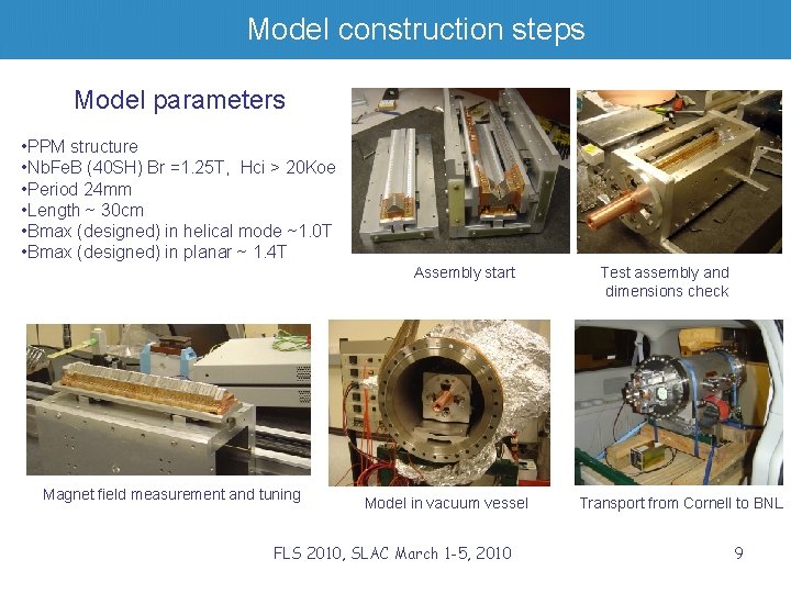 Model construction steps Model parameters • PPM structure • Nb. Fe. B (40 SH)