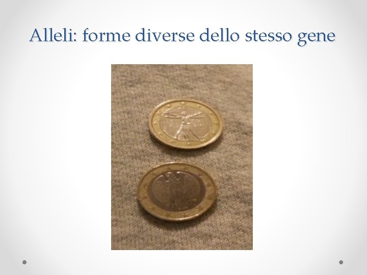 Alleli: forme diverse dello stesso gene 