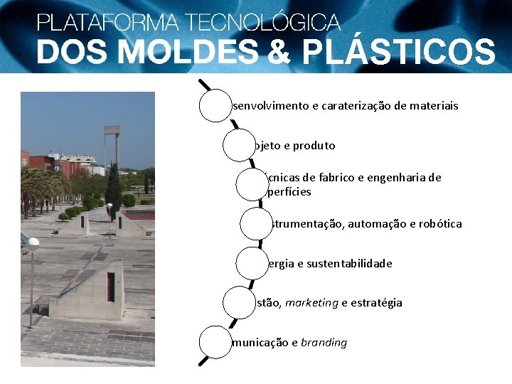 & PLÁSTICOS Desenvolvimento e caraterização de materiais Projeto e produto Técnicas de fabrico e