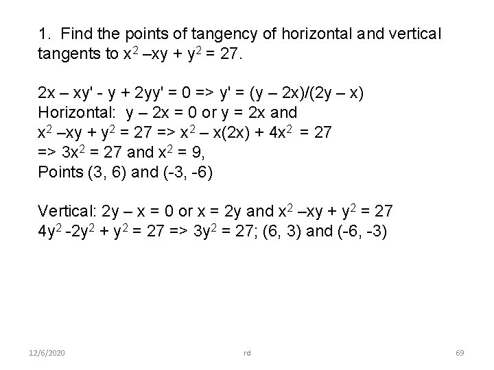 Differential Calculus Concepts Problems 126 Rd 1 Matrix