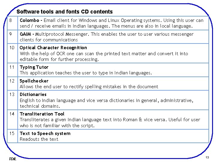 Software tools and fonts CD contents 8 Colombo - Email client for Windows and