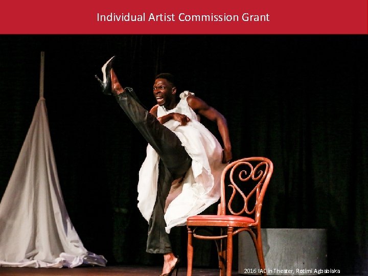 Individual Artist Commission Grant 2016 IAC in Theater, Rotimi Agbabiaka 