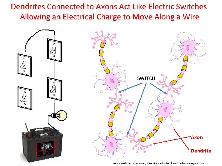 Dendrites Connected to Axons Act Like Electric Switches Allowing an Electrical Charge to Move