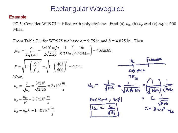 Rectangular Waveguide Example 