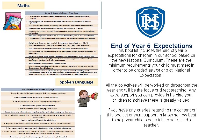 Maths End of Year 5 Expectations This booklet includes the end of year 5