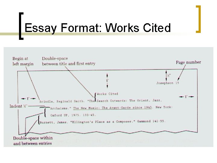 Essay Format: Works Cited 