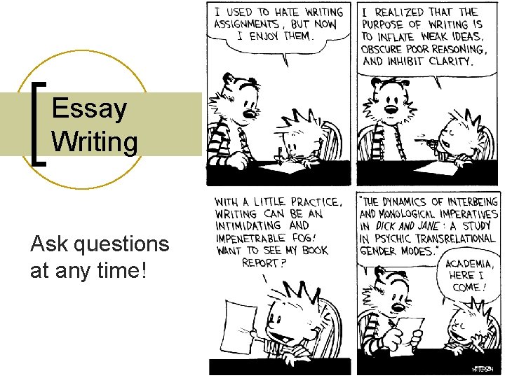 Essay Writing Ask questions at any time! 