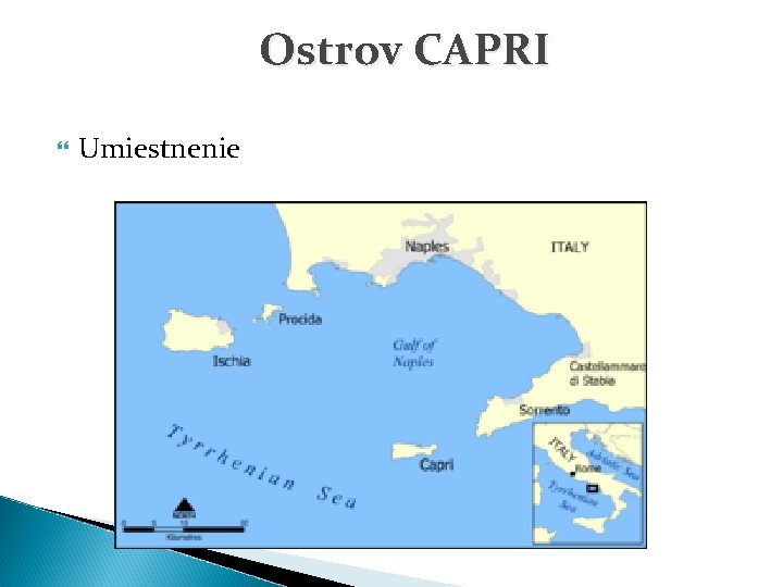 Ostrov CAPRI Umiestnenie 