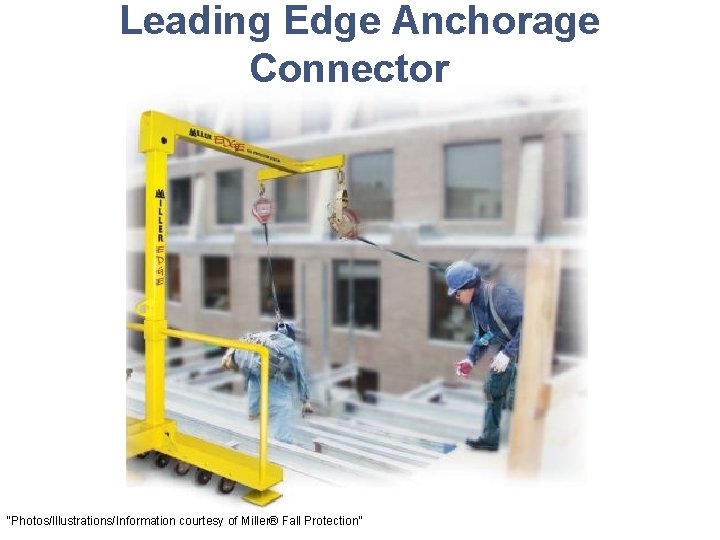 Leading Edge Anchorage Connector “Photos/Illustrations/Information courtesy of Miller® Fall Protection” 