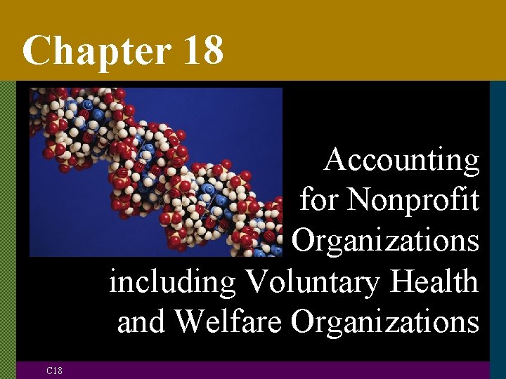 Chapter 18 Accounting for Nonprofit Organizations including Voluntary Health and Welfare Organizations C 18