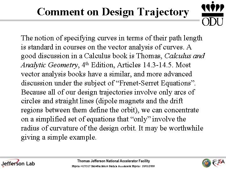 Comment on Design Trajectory The notion of specifying curves in terms of their path Comment on Design Trajectory The notion of specifying curves in terms of their path