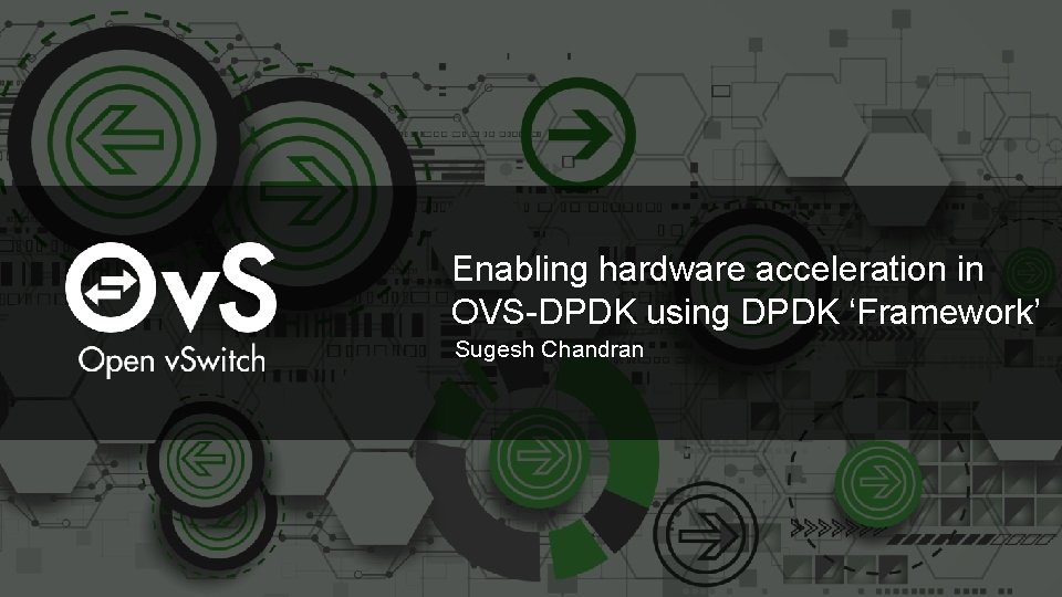 Enabling hardware acceleration in OVS-DPDK using DPDK ‘Framework’ Sugesh Chandran 