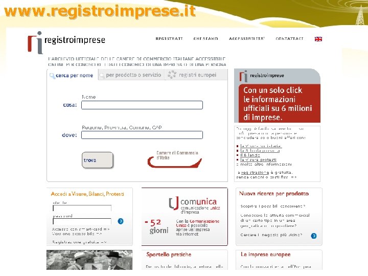 www. registroimprese. it 
