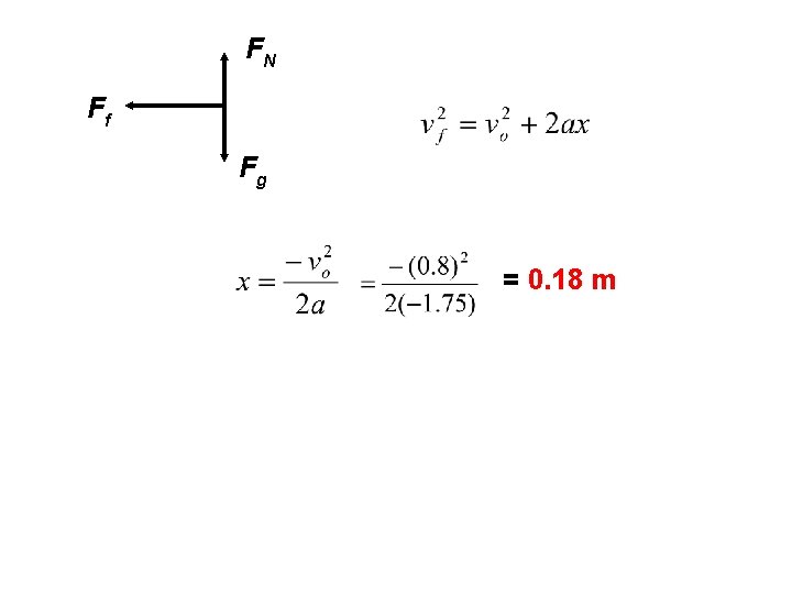 FN Ff Fg = 0. 18 m 