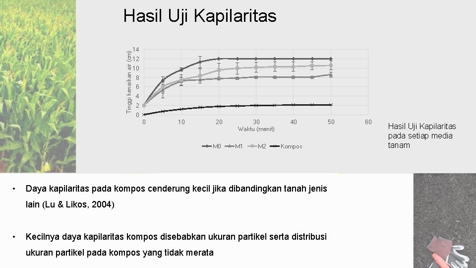Tinggi kenaikan air (cm) Hasil Uji Kapilaritas 14 12 10 8 6 4 2