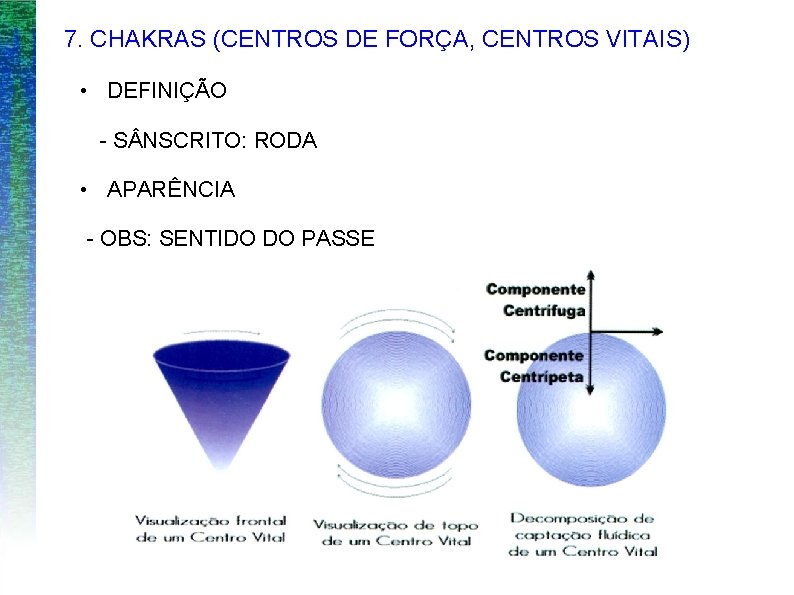 7. CHAKRAS (CENTROS DE FORÇA, CENTROS VITAIS) • DEFINIÇÃO - S NSCRITO: RODA •