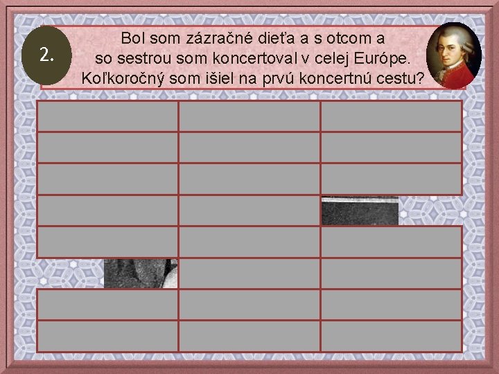 2. Bol som zázračné dieťa a s otcom a so sestrou som koncertoval v