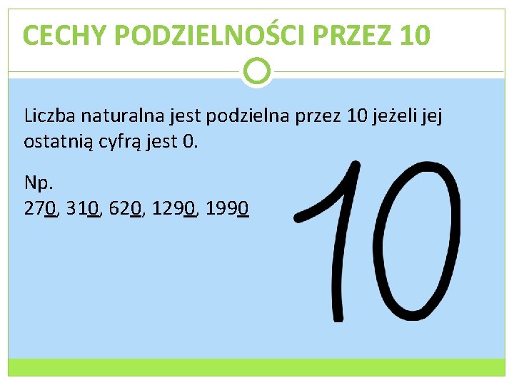 Kiedy Liczba Jest Podzielna Przez 10