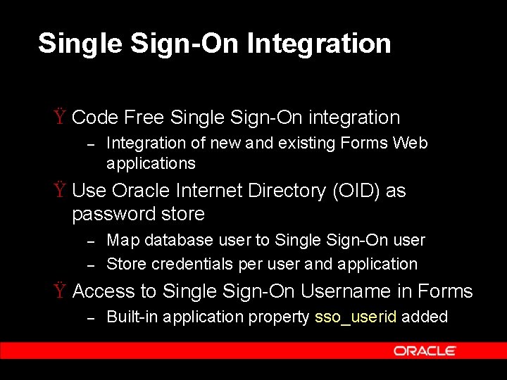 Single Sign-On Integration Ÿ Code Free Single Sign-On integration – Integration of new and