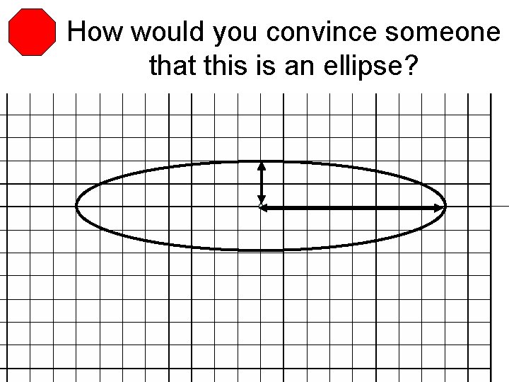 How would you convince someone that this is an ellipse? 