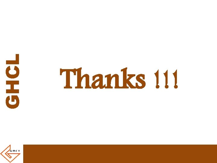 GHCL Thanks !!! 