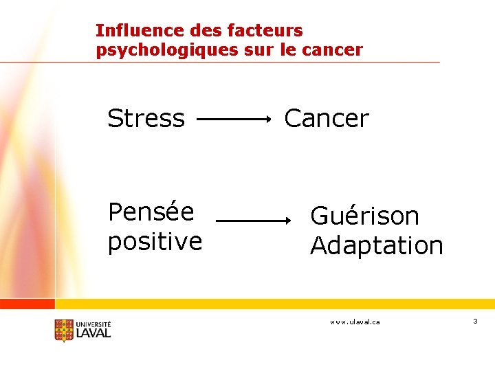 Influence des facteurs psychologiques sur le cancer Stress Pensée positive Cancer Guérison Adaptation www.