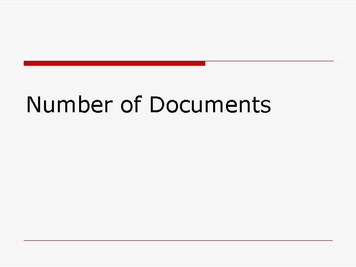Number of Documents 