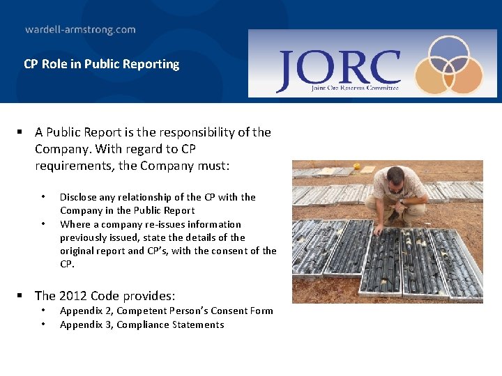CP Role in Public Reporting § A Public Report is the responsibility of the