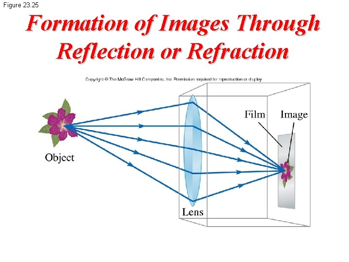 Figure 23. 25 Formation of Images Through Reflection or Refraction 