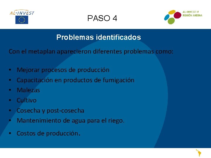 PASO 4 Problemas identificados Con el metaplan aparecieron diferentes problemas como: • • •