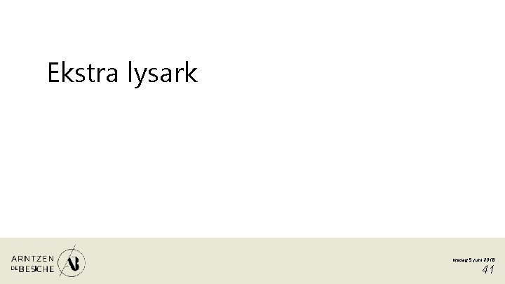 Ekstra lysark tirsdag 5. juni 2018 41 