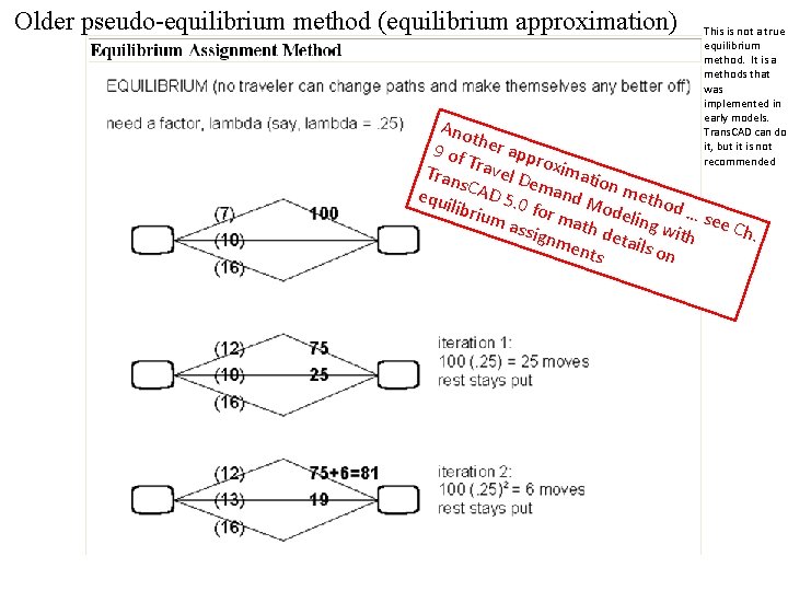 Older pseudo-equilibrium method (equilibrium approximation) This is not a true equilibrium method. It is