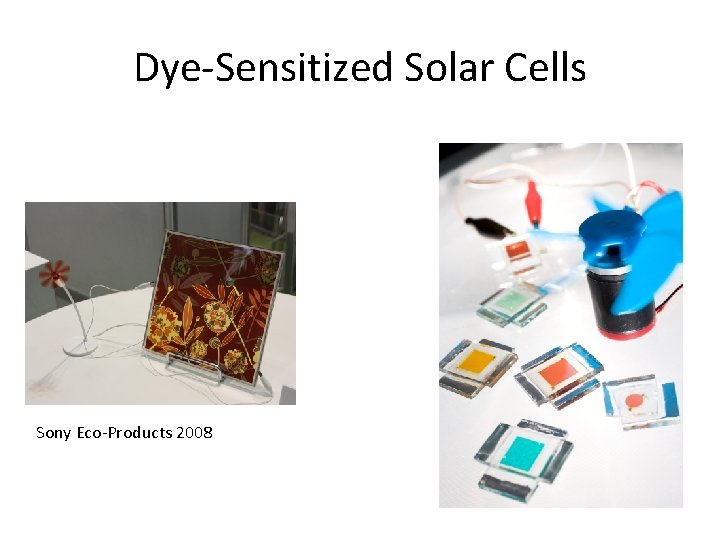 Dye-Sensitized Solar Cells Sony Eco-Products 2008 