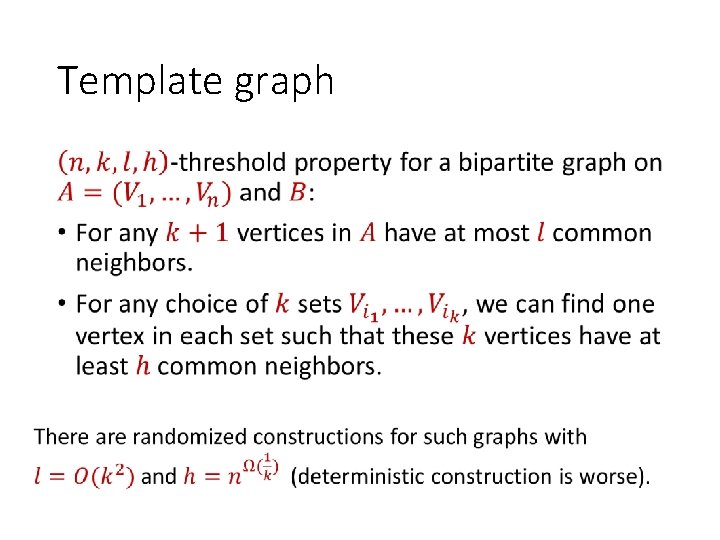 Template graph • 