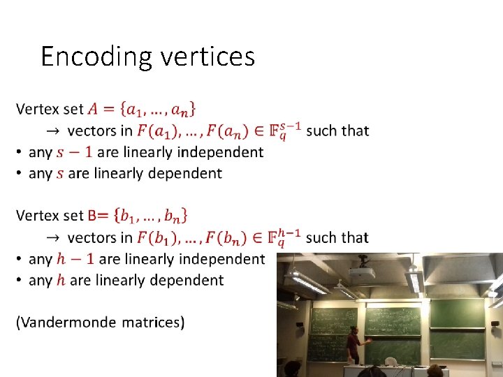 Encoding vertices • 