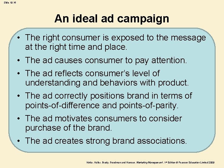 Slide 19. 16 An ideal ad campaign • The right consumer is exposed to