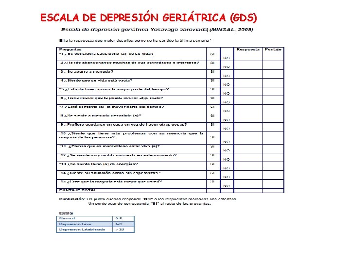 ESCALA DE DEPRESIÓN GERIÁTRICA (GDS) 