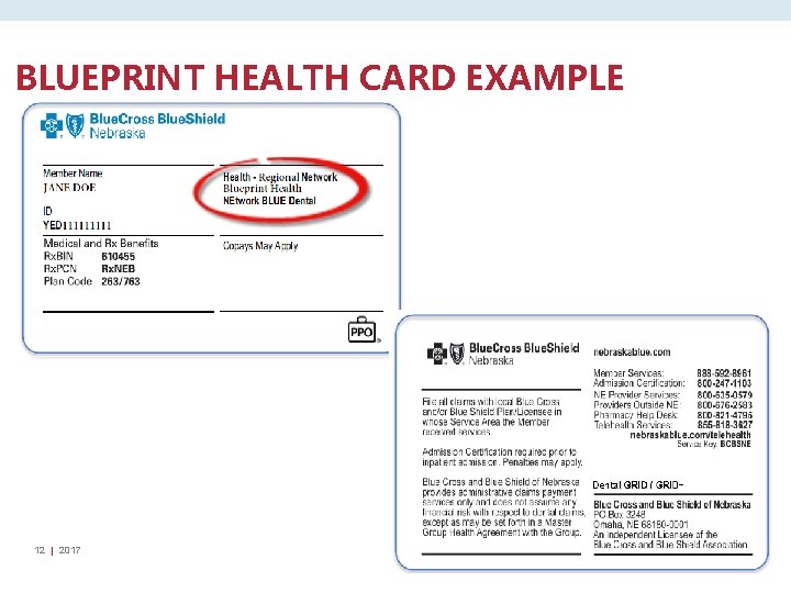 BLUEPRINT HEALTH CARD EXAMPLE 12 | 2017 