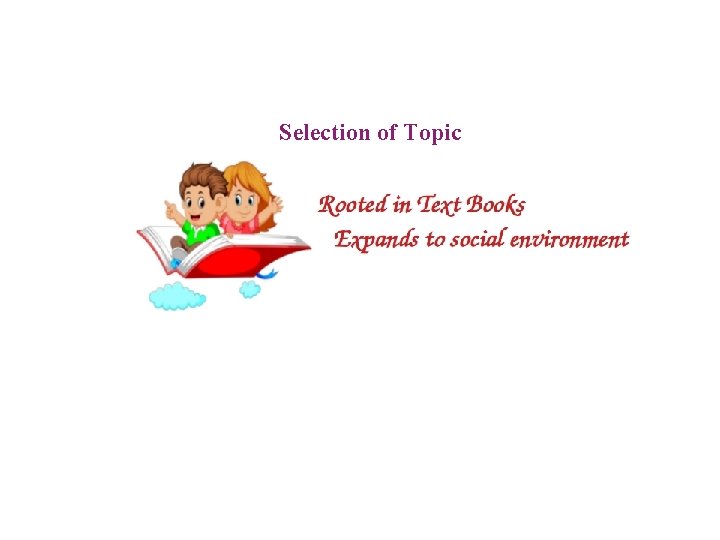 Selection of Topic 