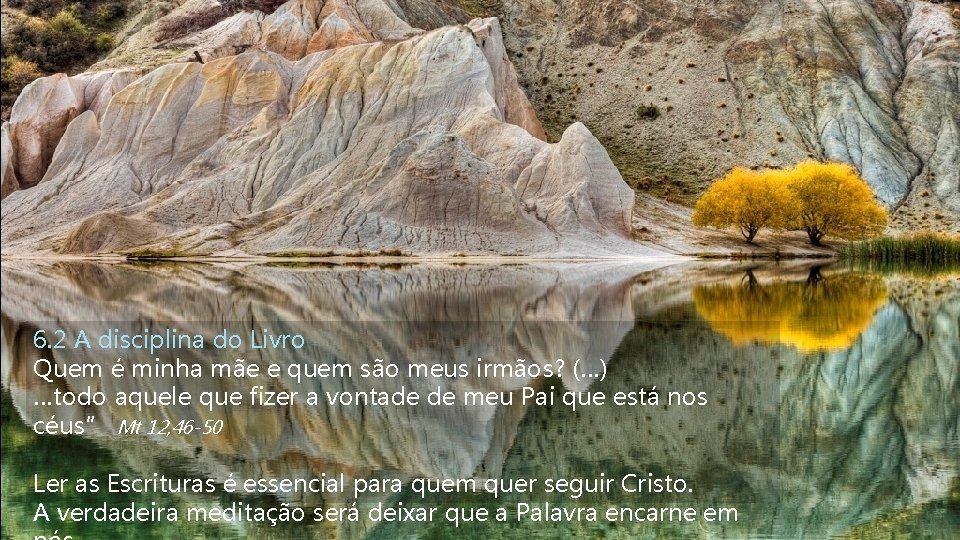 6. 2 A disciplina do Livro Quem é minha mãe e quem são meus