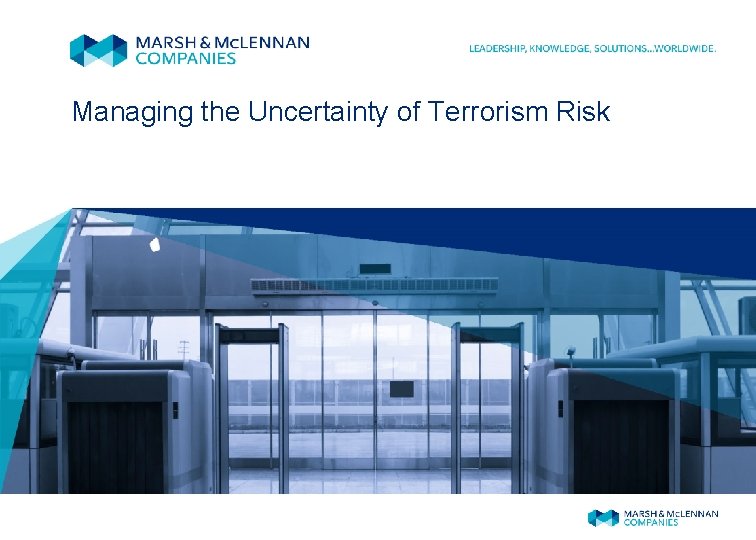 Managing the Uncertainty of Terrorism Risk 
