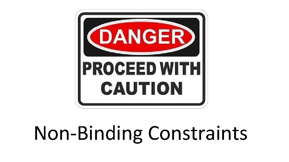 Non-Binding Constraints 