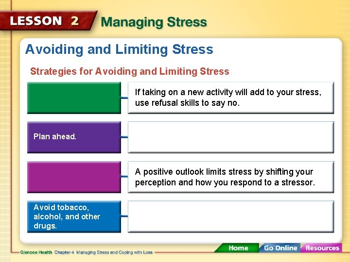Avoiding and Limiting Stress Strategies for Avoiding and Limiting Stress If taking on a
